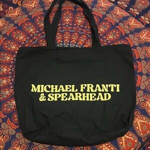 Michael Franti & Spearhead Black Tote Bag